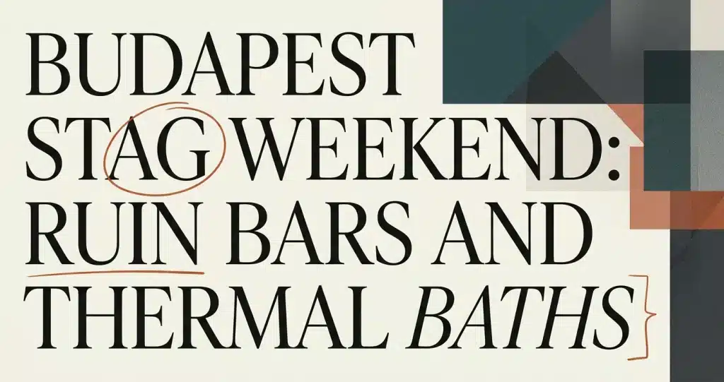 Budapest Stag Weekend Guide: Ruin Bars and More